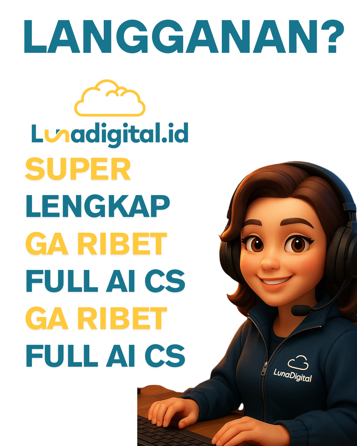 Luna Digital - Super Lengkap, Ga Ribet, Full AI CS